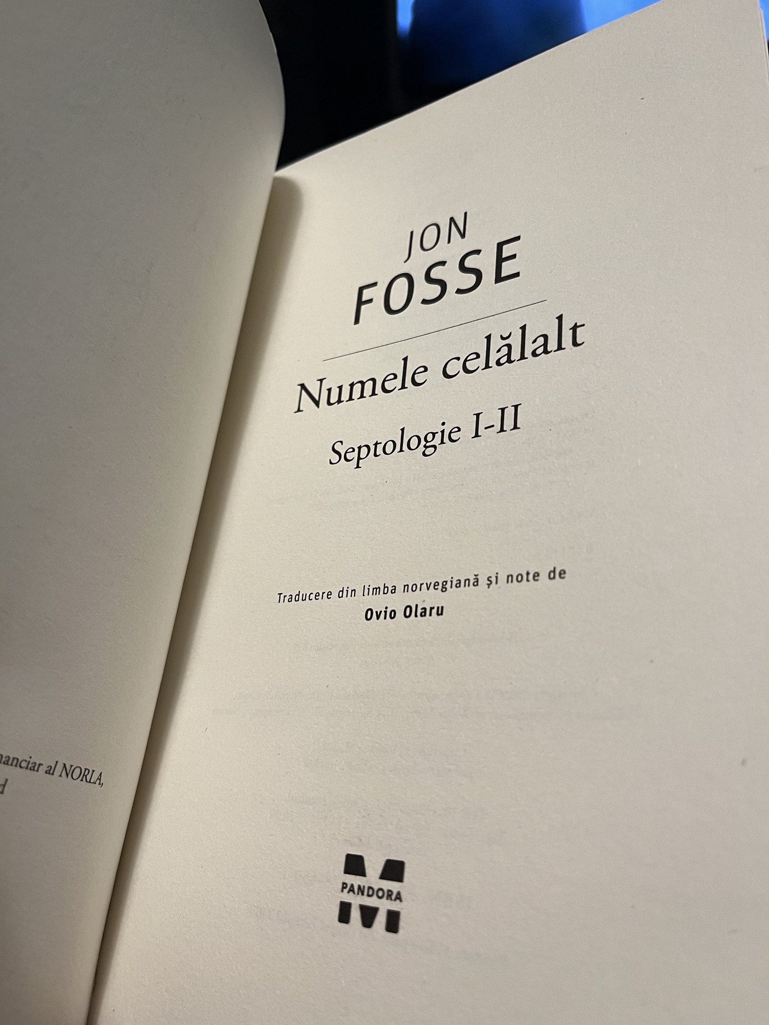 Ce am mai citit : „Numele celălalt”