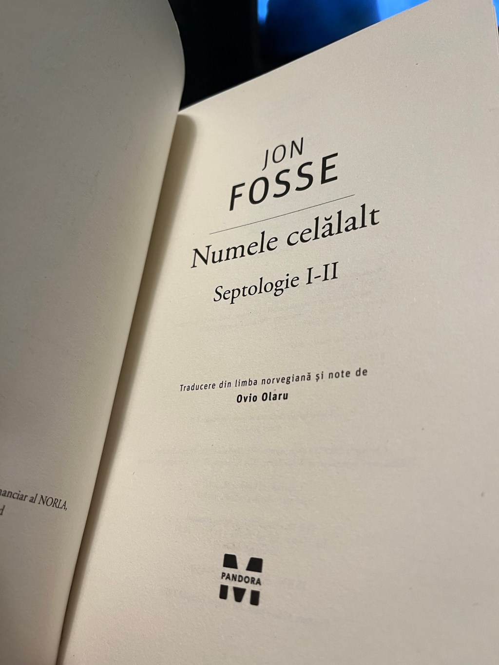 Ce am mai citit : „Numele&nbsp;celălalt”